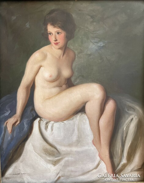 Mária Szánthó (1897-1998) sitting nude
