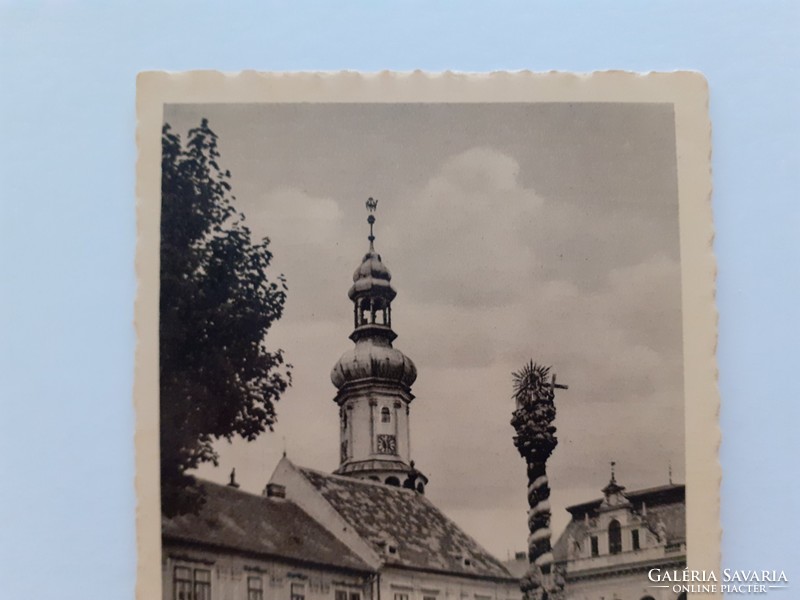 Régi képeslap Sopron Ferenc József tér fotó levelezőlap