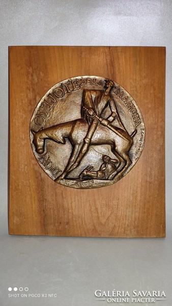 Olcsai kiss zoltán - don quijote bronze plaque