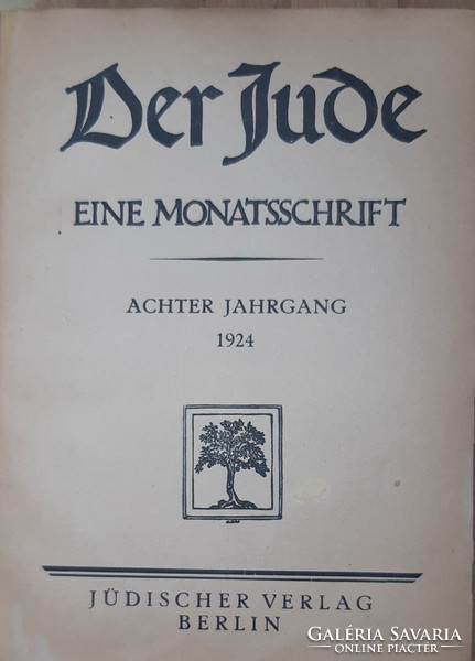 Der jude - eine monatsschrift 1924 - rare! - Judaism