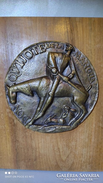 Olcsai kiss zoltán - don quijote bronze plaque