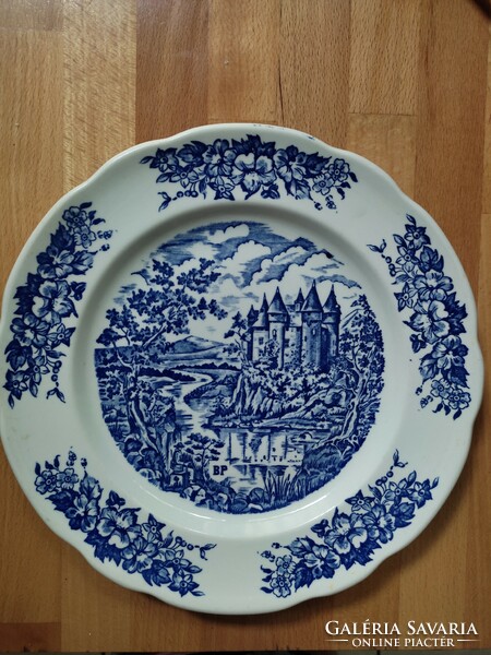 Vintage french pyrobian porcelain plate, decorative plate