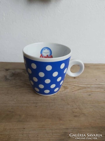 Lowland baby blue polka dot mug with nostalgia piece