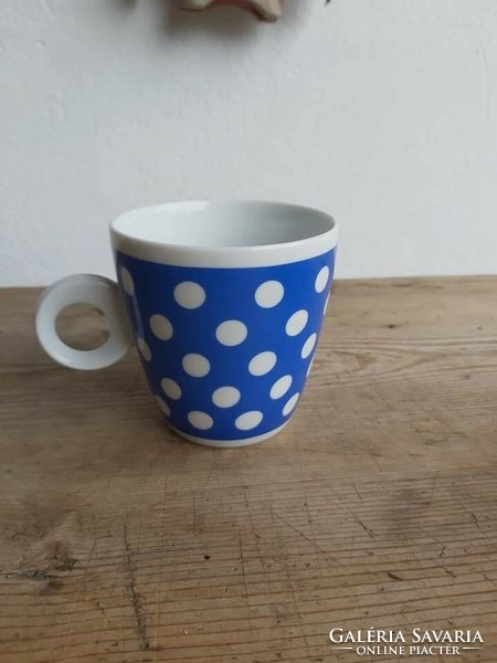 Lowland baby blue polka dot mug with nostalgia piece