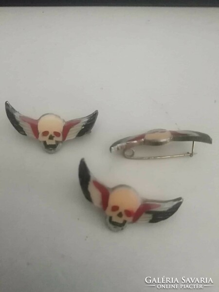 Winged skull badge 3 pieces in one