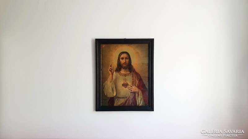 2 pcs. Over 100 years old, colorful, rare, holy image print on paper.