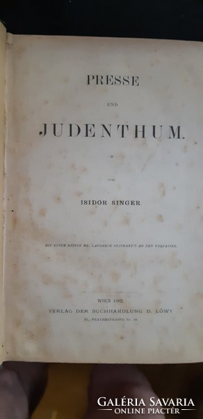 Isidor Singer: Press and Judgment + Kurzbauer: Lehrbuch des kaufmännischen rechnens - judaika