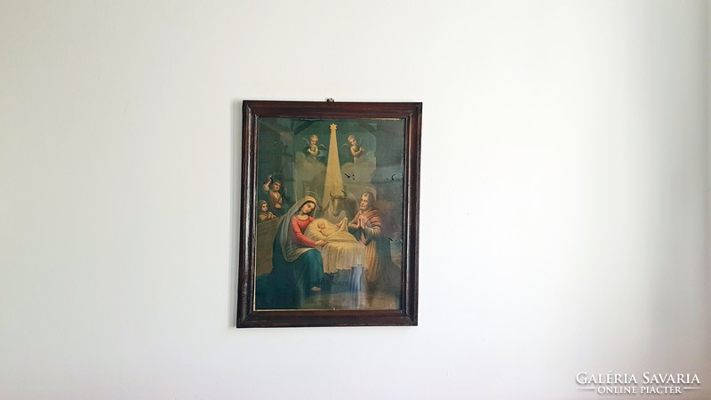 2 pcs. Over 100 years old, colorful, rare, holy image print on paper.