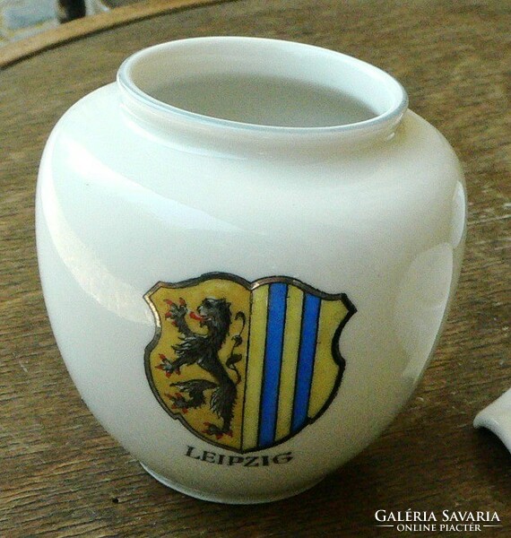 LEIPZIG Deesbach porcelán csésze+ 2 handausgemalt porcelán
