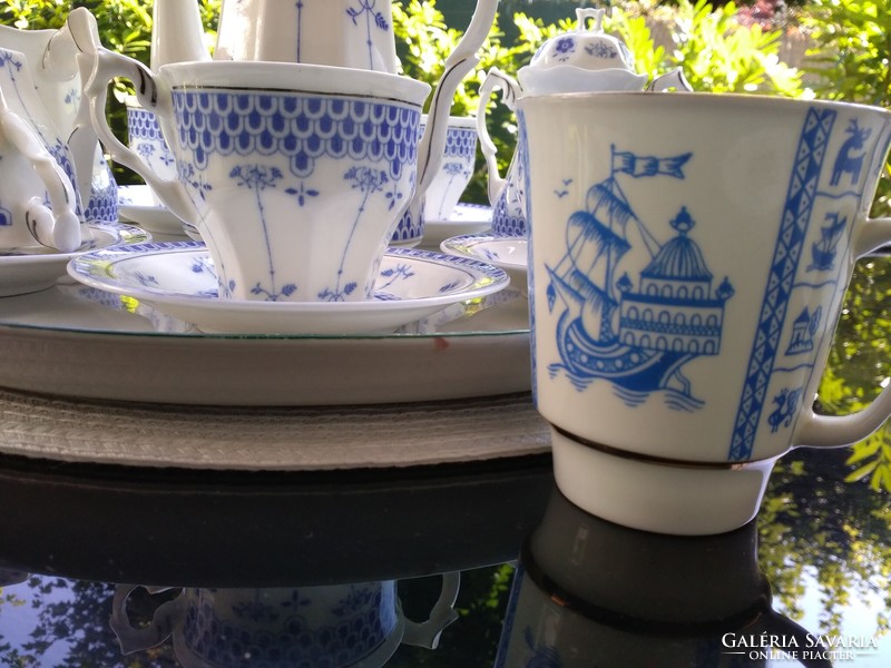 Bone china/snow white/long coffee porcelain set