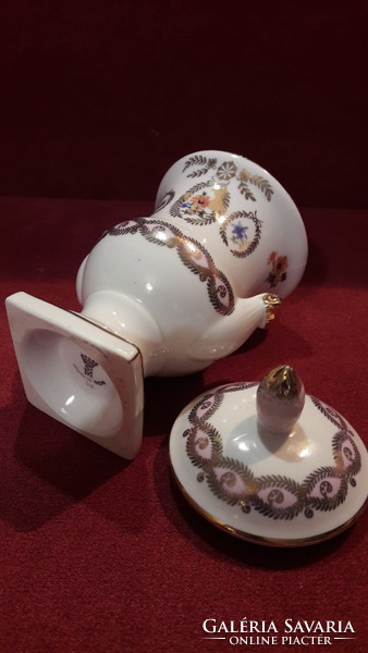 Porcelán fedeles váza, amfóra (L2412)