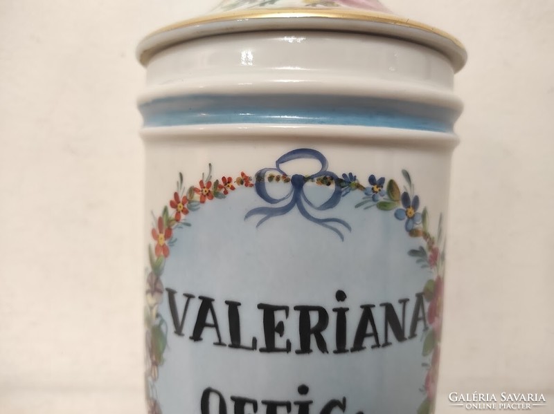 Antique pharmacy jar painted with white porcelain inscription medicine pharmacy medical device 715 5690