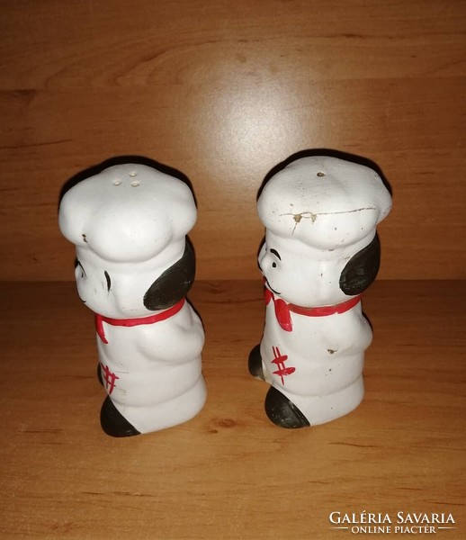 Chef-shaped ceramic salt shaker, pepper shaker (1 / k)