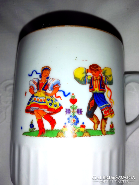 Zsolnay skirt, Hungarian pattern, mug, cup 24.