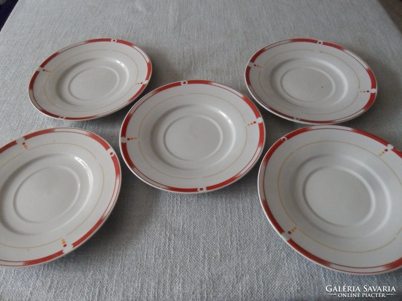 Set of 2x5 retro small plates memphis style