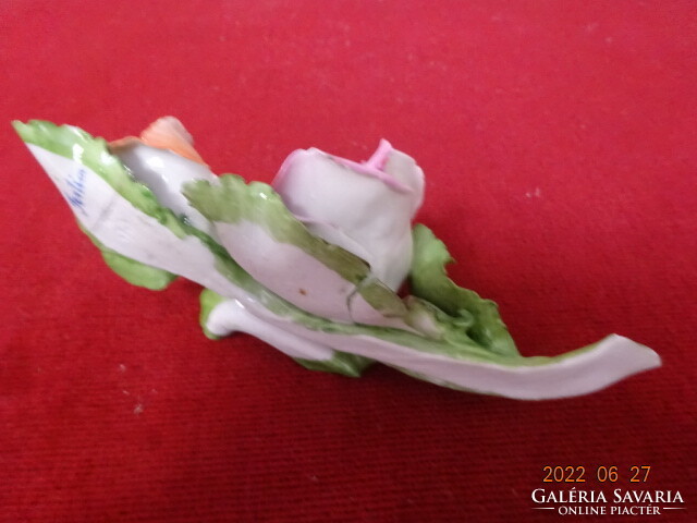 Herend porcelain rose, length 14 cm. He has! Jókai.