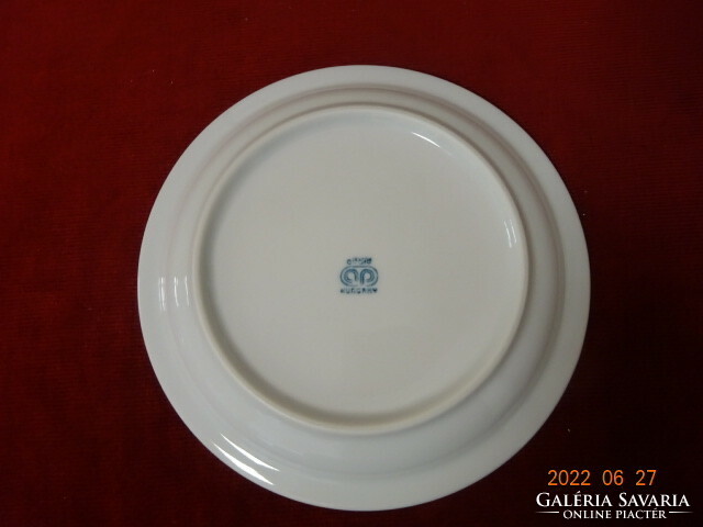 Lowland porcelain small plate, blue striped, diameter 17 cm. He has! Jókai.