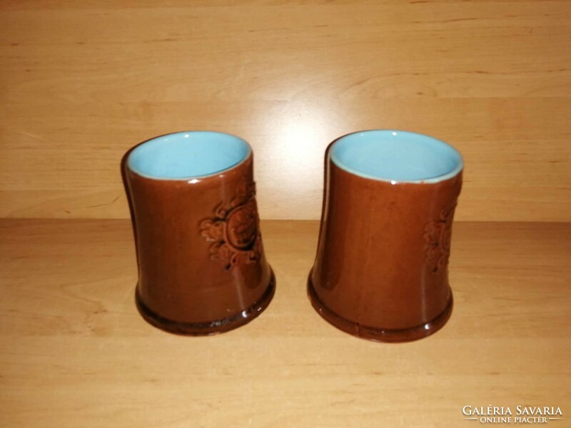 Városlőd ceramic beer mug in pairs 11 cm high (12 / d)