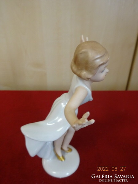 Wallendorf German powder elan figurine, dancing girl. He has! Jókai.