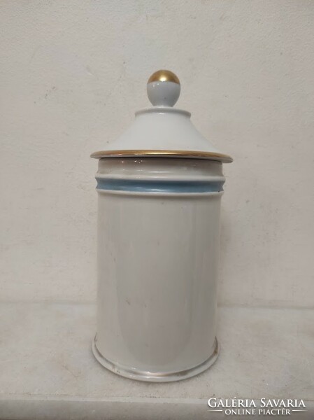 Antique pharmacy jar painted with white porcelain inscription medicine pharmacy medical device 717 5692