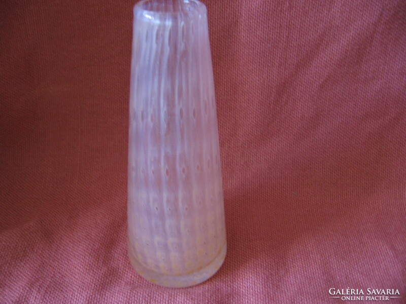 Artistic bubble vase in pink glass studio