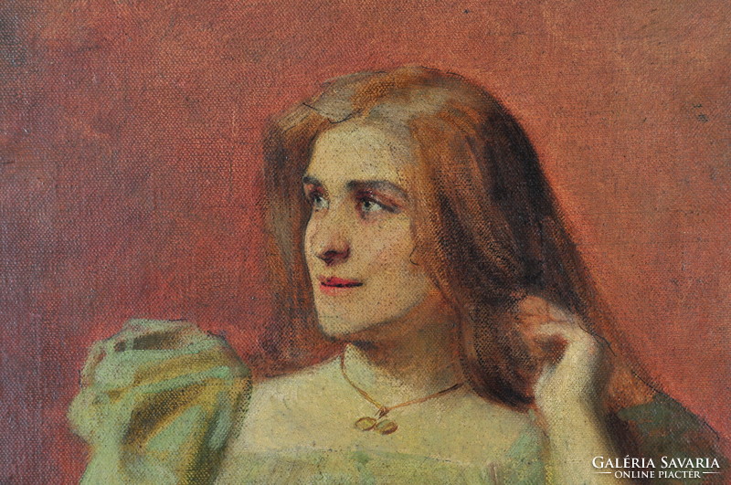 Ferraris Arthur (1856-1936): Portrait of the actress Marcus Emilia