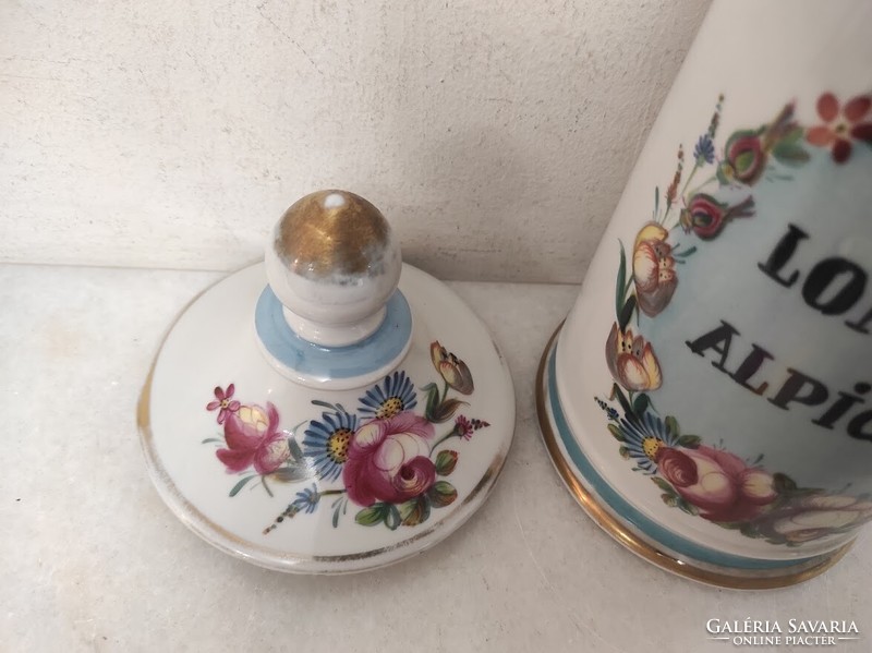 Antique pharmacy jar painted with white porcelain inscription medicine pharmacy medical device 714 5689