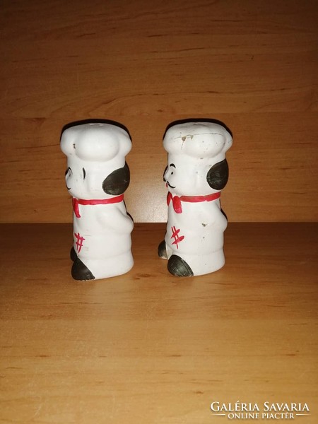 Chef-shaped ceramic salt shaker, pepper shaker (1 / k)