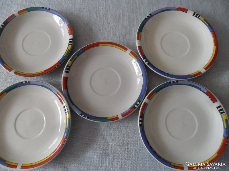 Set of 2x5 retro small plates memphis style