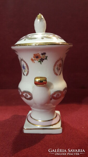 Porcelán fedeles váza, amfóra (L2412)