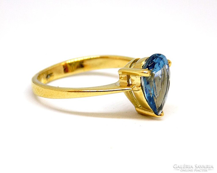 Blue gold ring with stones (zal-au106716)