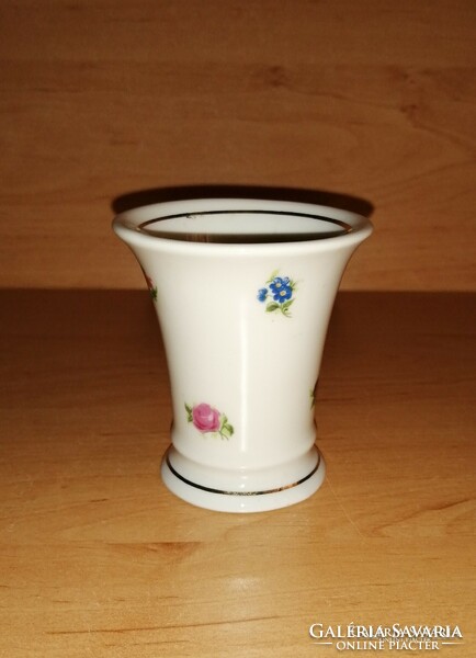 Régi Unterweissbach virágmintás porcelán váza 7,5 cm (19/d)