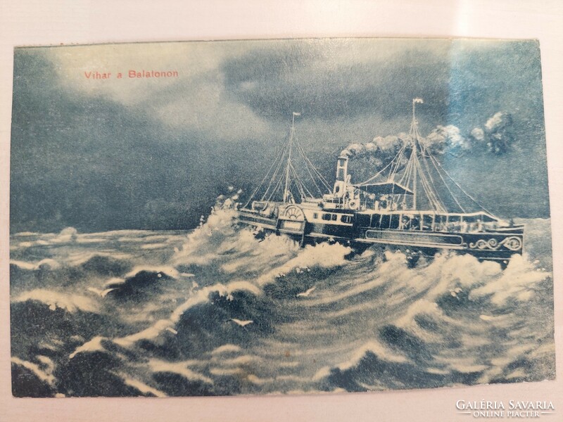 Storm on Lake Balaton, (steamer) 1911