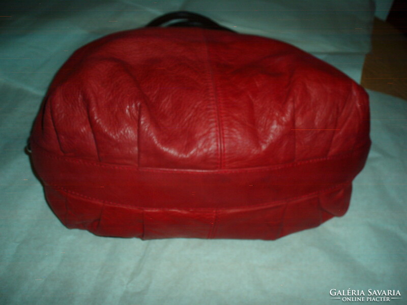 Vintage vera pelle red genuine leather shoulder bag