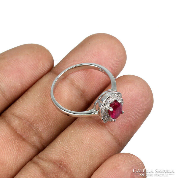 54 And real ruby 925 silver ring
