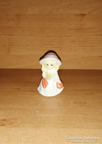 Little girl with a porcelain hat 5.5 cm (po-1)