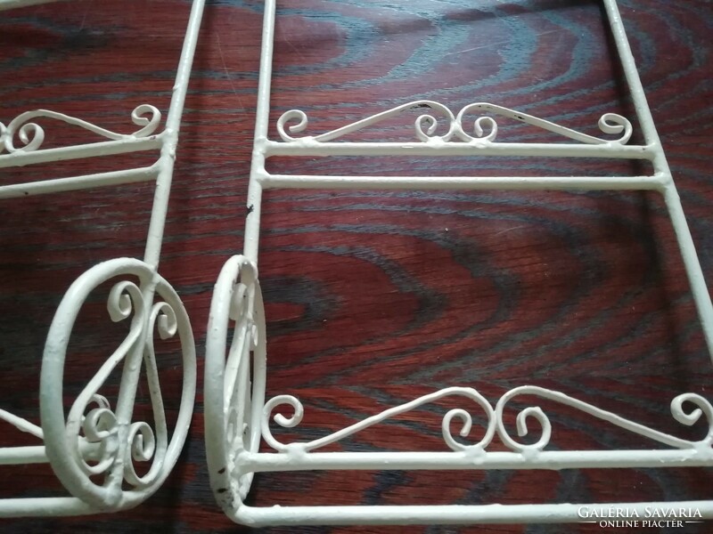 Retro wrought iron ornate small shelf rack for sale can be placed in a pair of 3 shelves