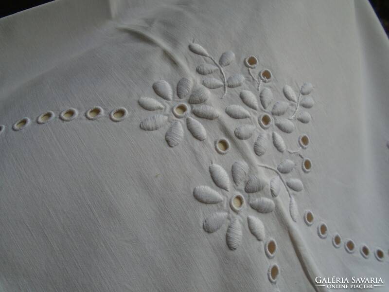 Hand embroidered 78 x 69 cm pillowcase on thicker cotton canvas.