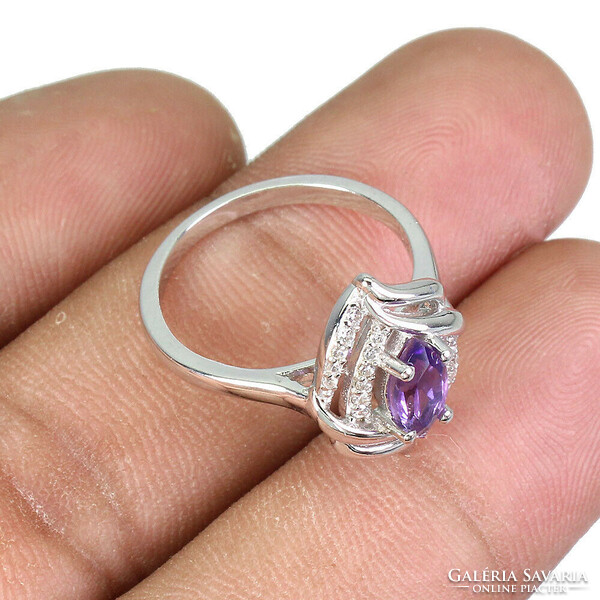 54 And genuine amethyst made of 925 silver rings