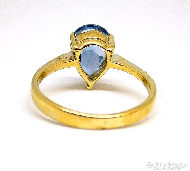 Blue gold ring with stones (zal-au106716)