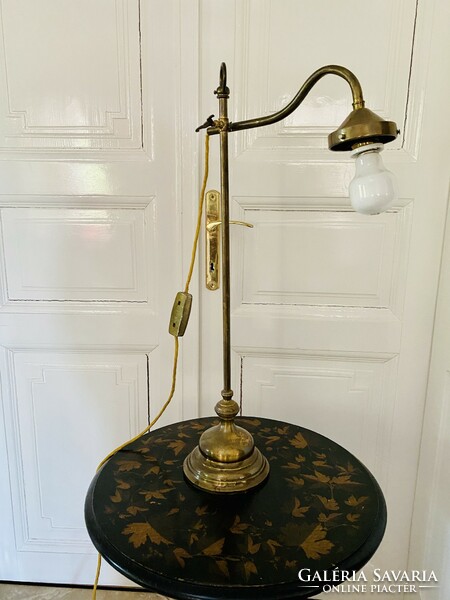 Art Nouveau copper table lamp