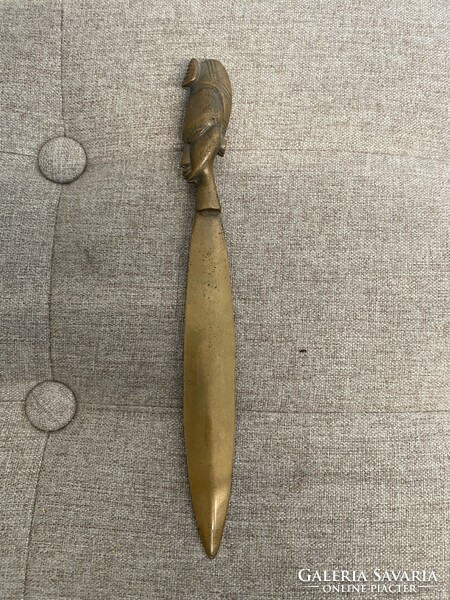 Copper decomposing knife tribal head with handle a16