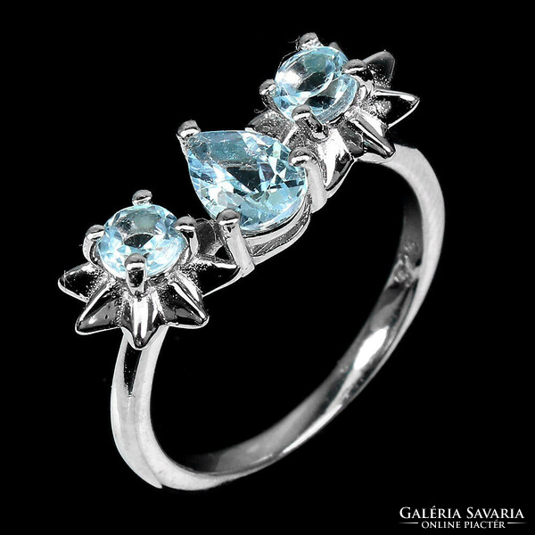 57 And real blue topaz 925 silver ring
