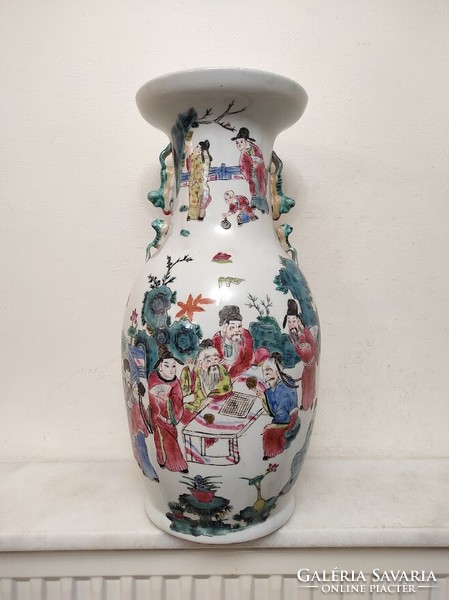 Antique Chinese porcelain large multi-shaped color vase with life picture toy depiction 161 5615