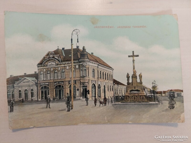 Jászberény, Jászsági Takarék, 1912, régi képeslap, életkép