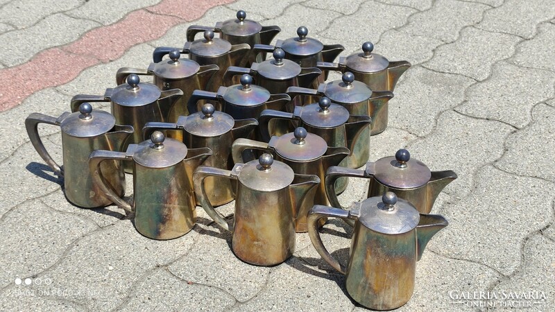 Marked original art deco Hoka metal lidded milk pouring coffee jug 1920s 17 pieces - price per piece