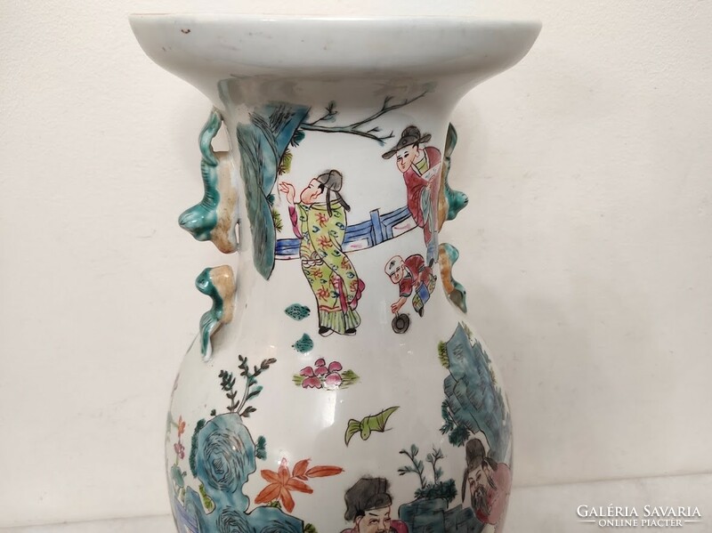 Antique Chinese porcelain large multi-shaped color vase with toy picture depiction 167 5626