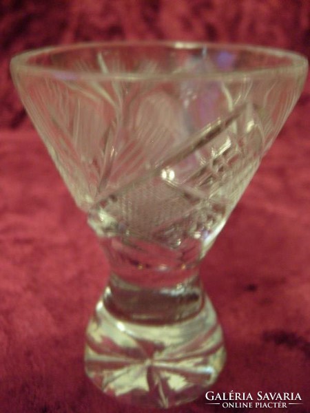 Art deco crystal polished liqueur with flawless rarity .5-Piece tray