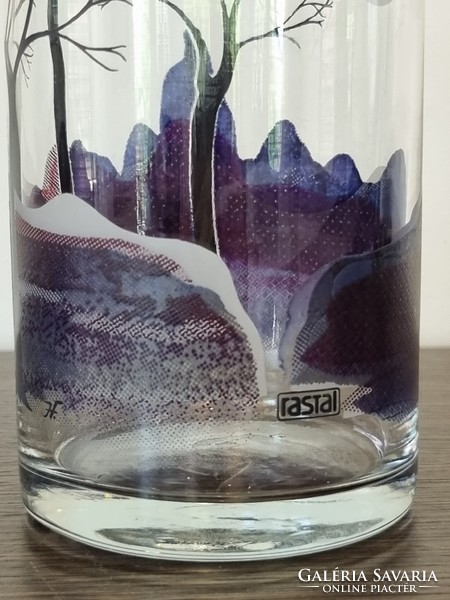 Rastal, german vintage glass vase sign, unique design