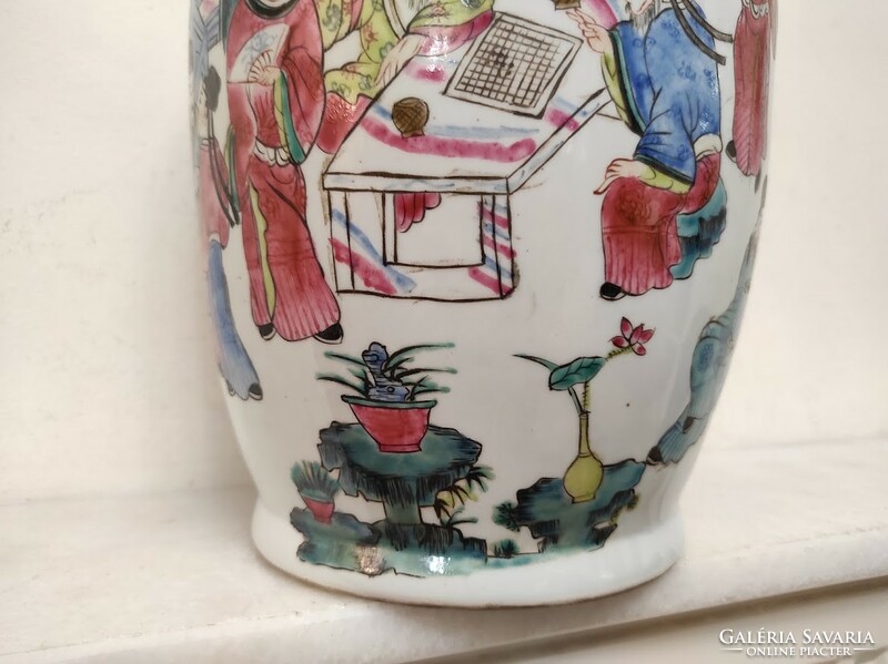 Antique Chinese porcelain large multi-shaped color vase with life picture toy depiction 161 5615